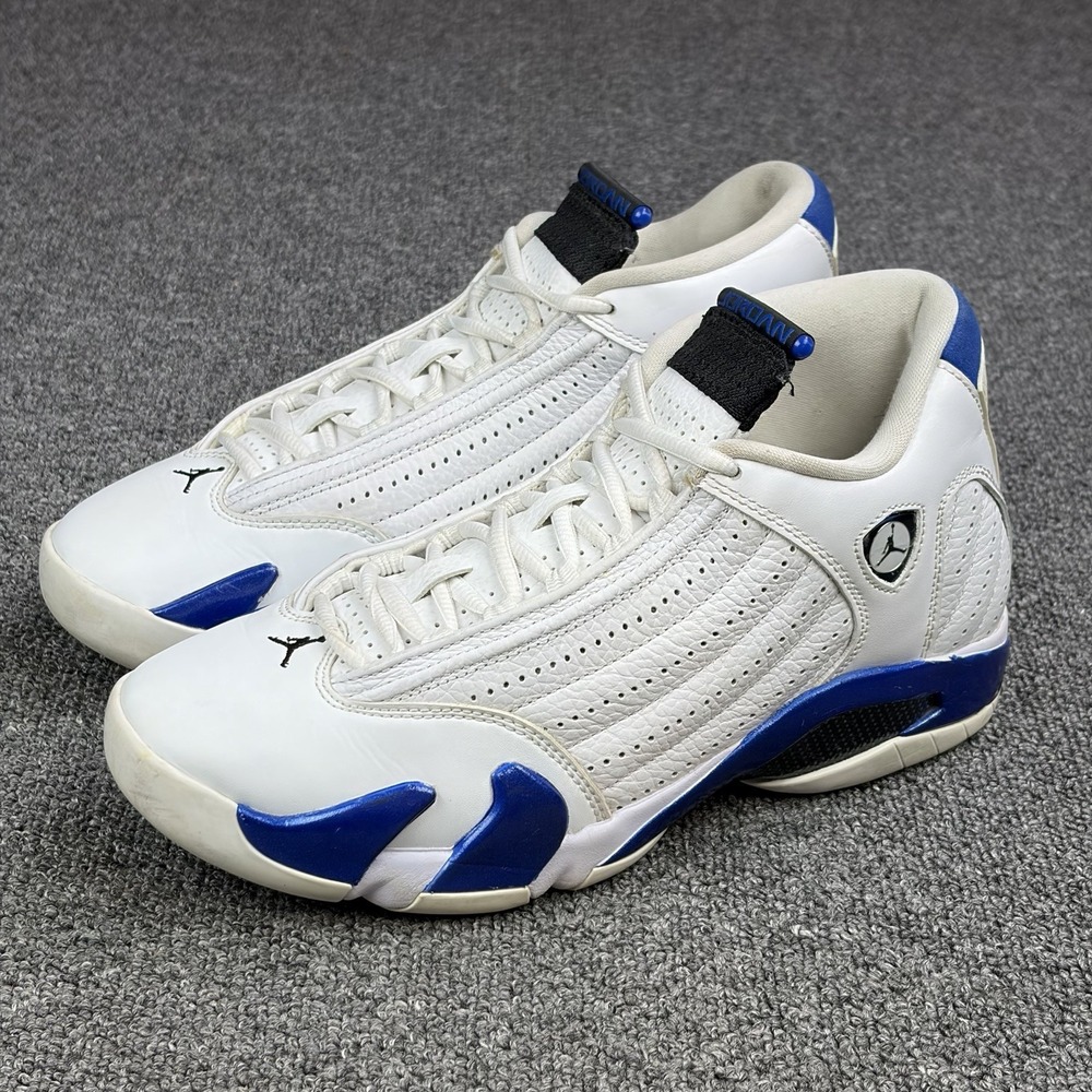Jordan Air Jordan 14 Retro Hyper Royal White Blue Men's Sz 8 Sneakers 487471-104